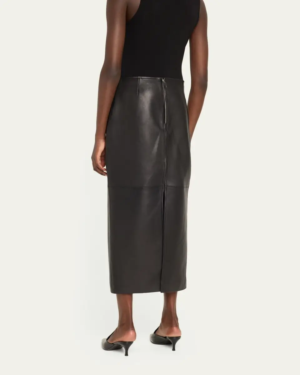 A.L.C. Marta Straight Leather Maxi Skirt | Thumbnail 3