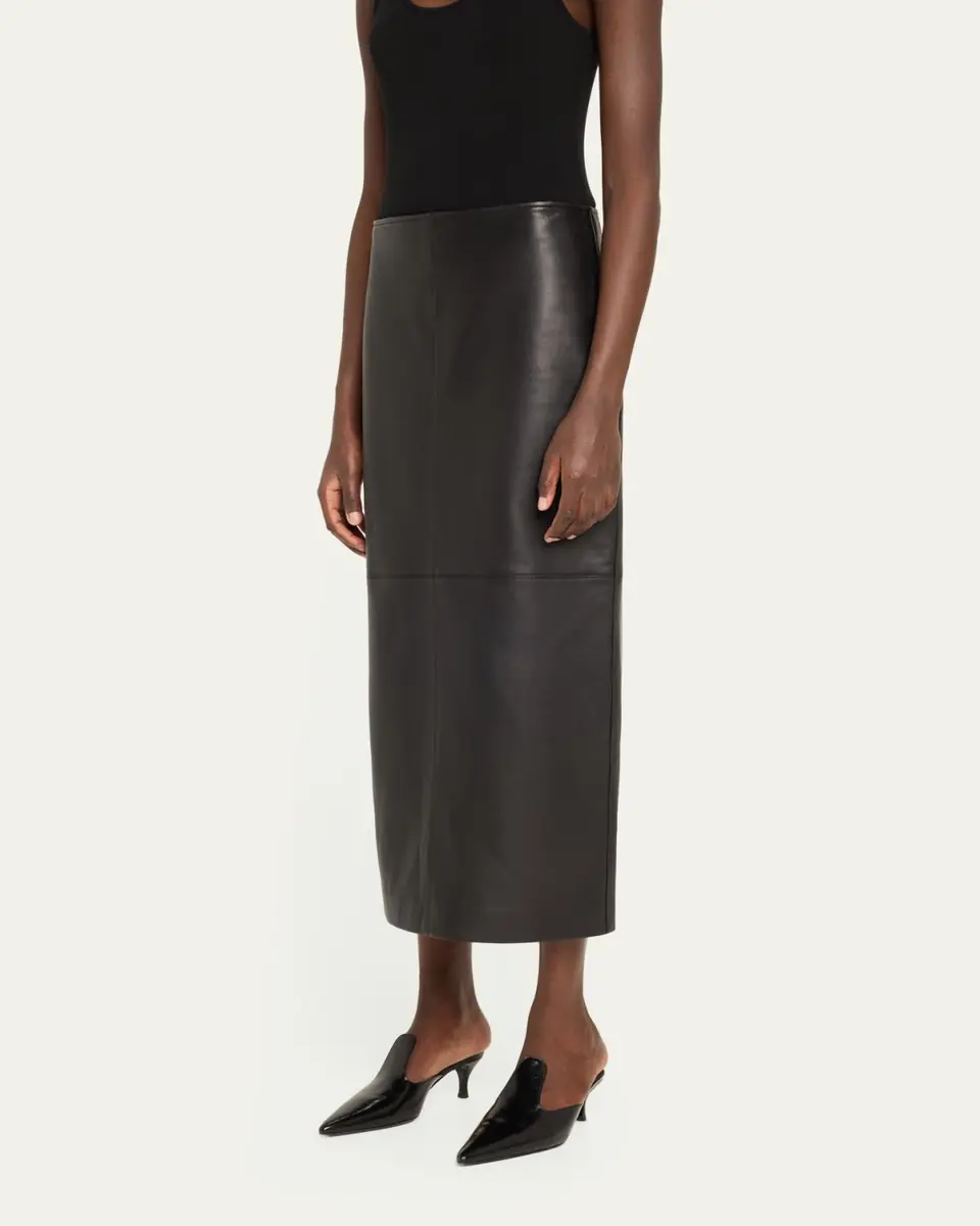 A.L.C. Marta Straight Leather Maxi Skirt | Thumbnail 4