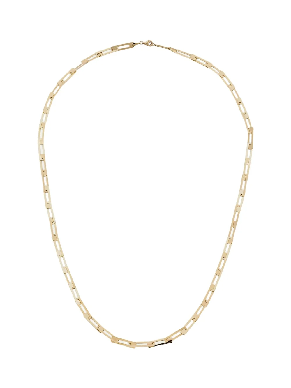 14K Yellow Gold Laser Open Interlocking Rectangle Necklace 14K Yellow Gold Laser Open Interlocking Rectangle Necklace