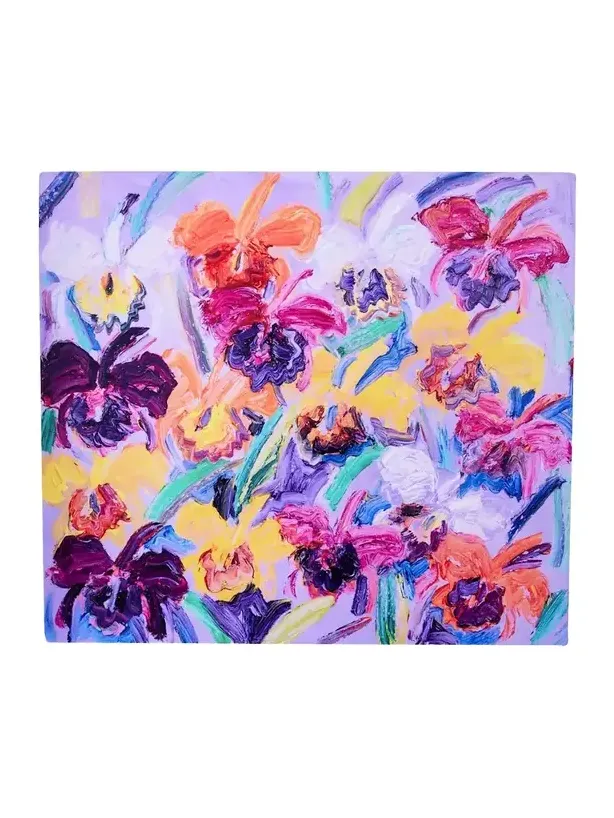 Hunt Slonem Purple Haze Cataleyas Lacquer Placemat