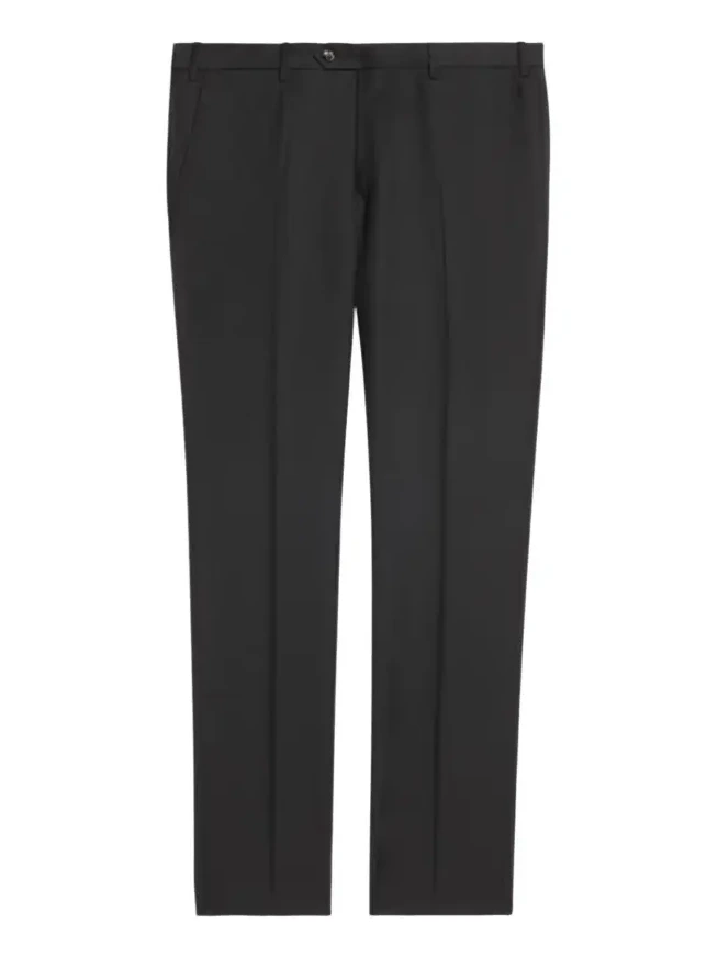 Men's Flat-Front Wool Trousers Men's Flat-Front Wool Trousers