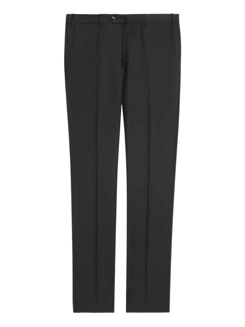 Men's Flat-Front Wool Trousers