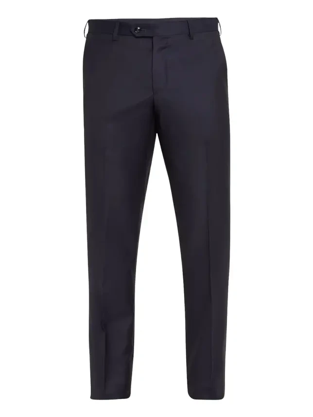 Men's Solid Wool Flat-Front Trousers Men's Solid Wool Flat-Front Trousers