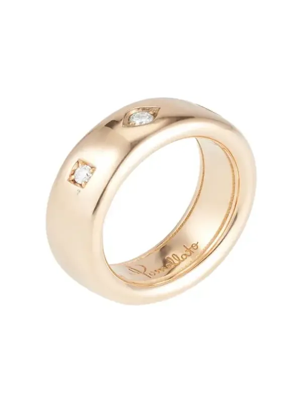 Iconica 18K Rose Gold Small Fancy Set Diamond Band Ring