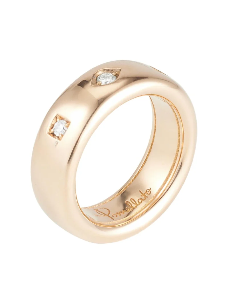 Iconica 18K Rose Gold Small Fancy Set Diamond Band Ring