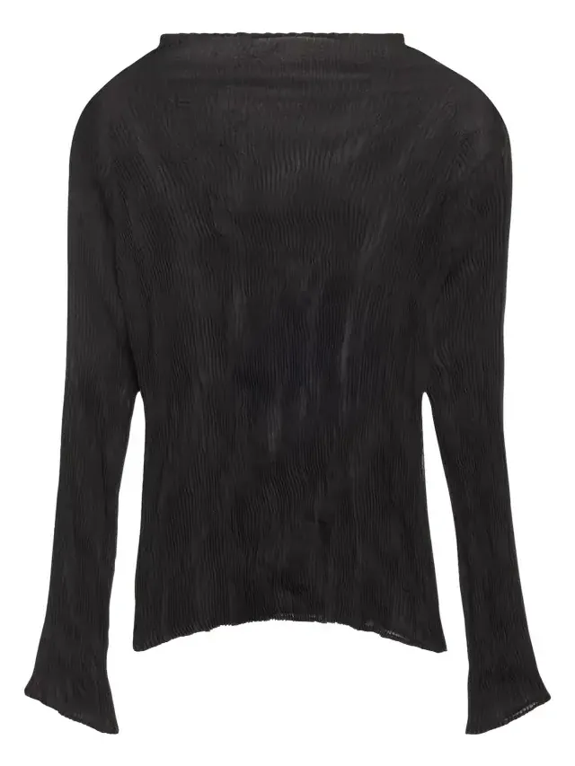 Chiffon Twist Bk Wt 46 High-Neck Top