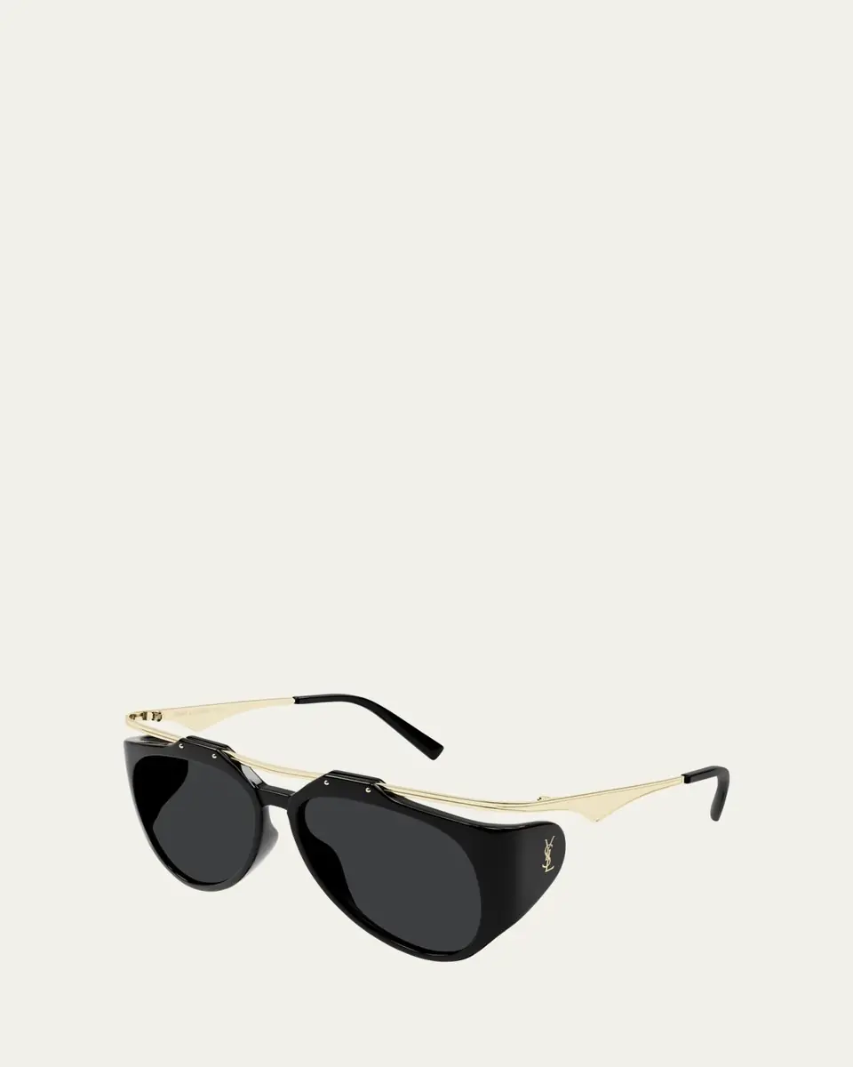 Saint Laurent Amelia Plastic & Metal Aviator Sunglasses | Thumbnail 3 Saint Laurent Amelia Plastic & Metal Aviator Sunglasses | Thumbnail 3