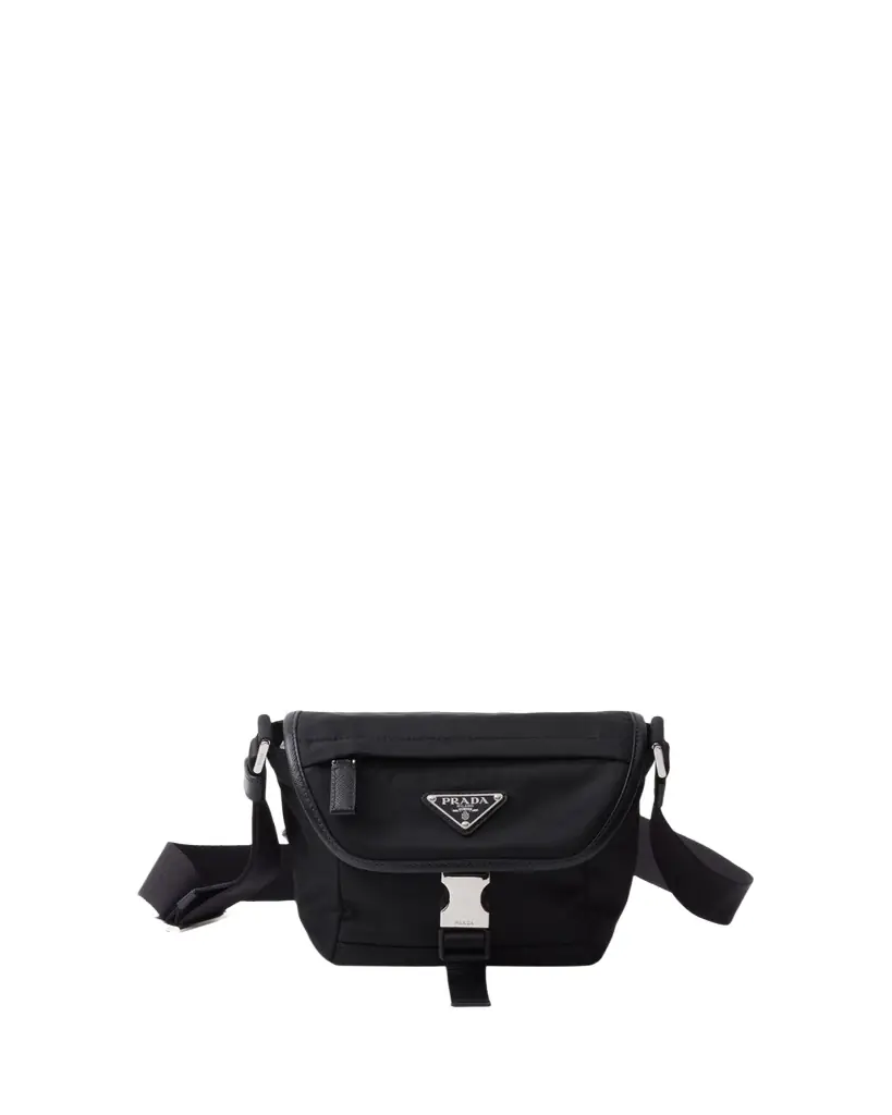 Prada Men's Re-Nylon and Saffiano Leather Shoulder Bag | Image 1 Prada Men's Re-Nylon and Saffiano Leather Shoulder Bag | Image 1