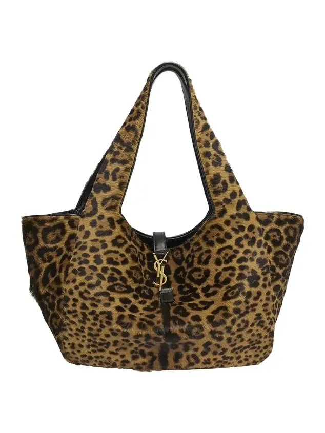 Le 5 À 7 Bea YSL Leopard-Print Tote Bag in Calf Hair & Leather Le 5 À 7 Bea YSL Leopard-Print Tote Bag in Calf Hair & Leather
