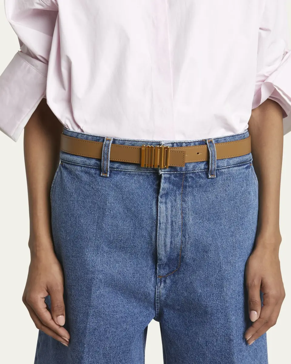 Loewe Graphic Buckle Leather Belt | Thumbnail 2