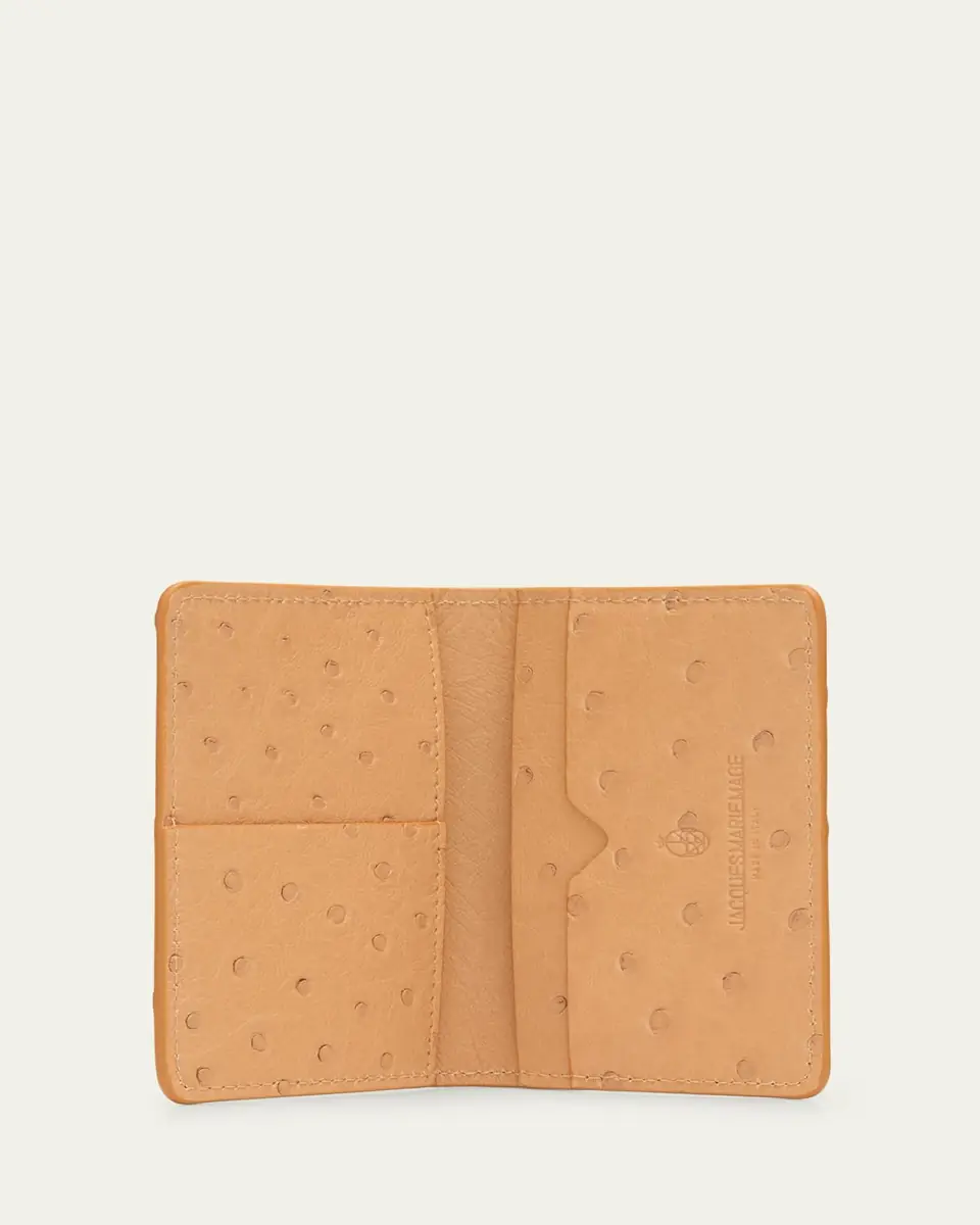 Jacques Marie Mage Men's Cassandre Ostrich Bifold Wallet | Thumbnail 3 Jacques Marie Mage Men's Cassandre Ostrich Bifold Wallet | Thumbnail 3