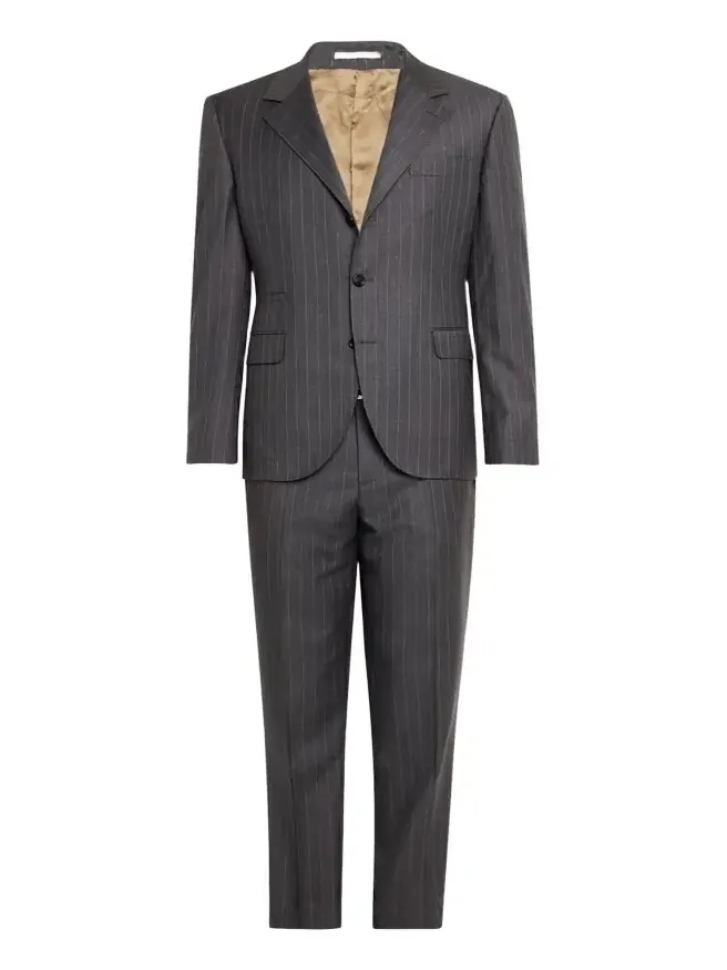 Brunello Cucinelli Men's 150s Wool Pinstripe Suit