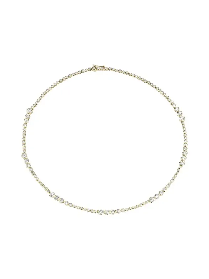 Grand Rainsun Tennis Necklace, 15"L