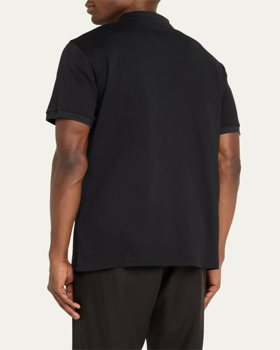 Giorgio Armani Men's Tipped Polo Shirt | Thumbnail 3