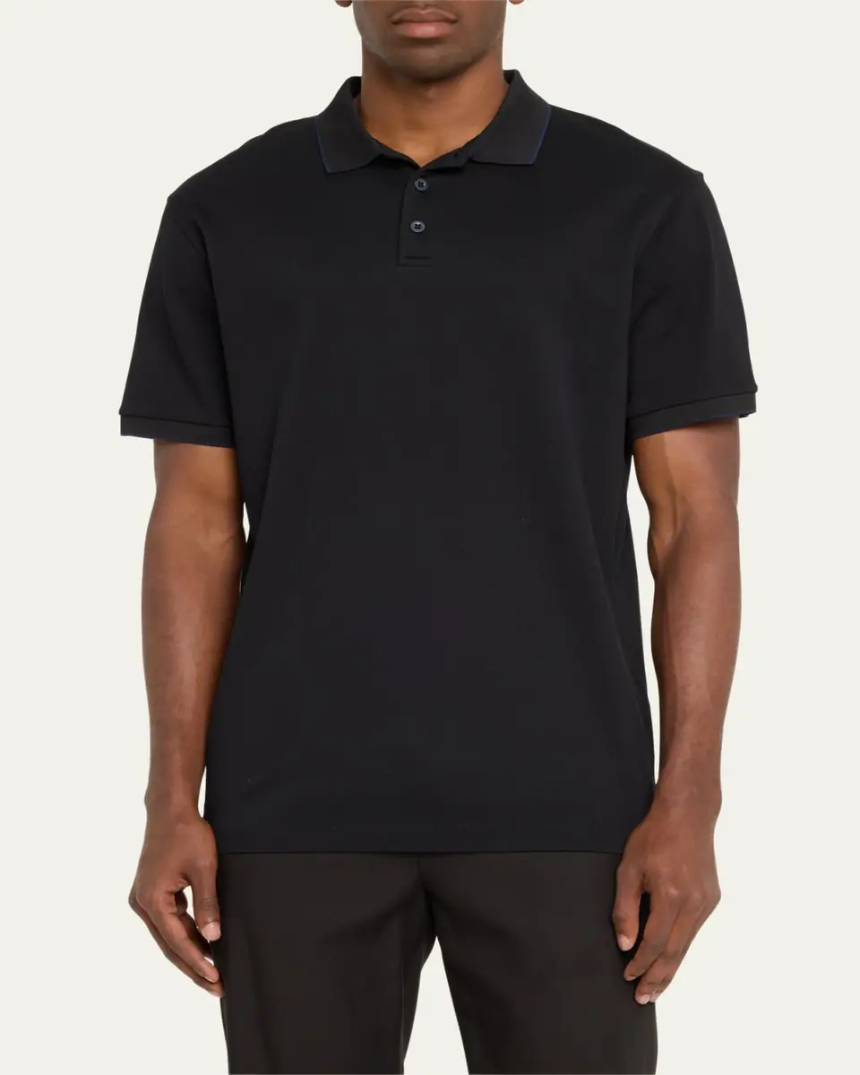Giorgio Armani Men's Tipped Polo Shirt | Thumbnail 4
