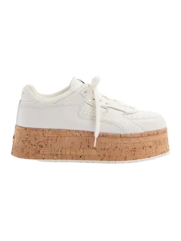 Valentino Garavani Leather Cork Platform Sneakers