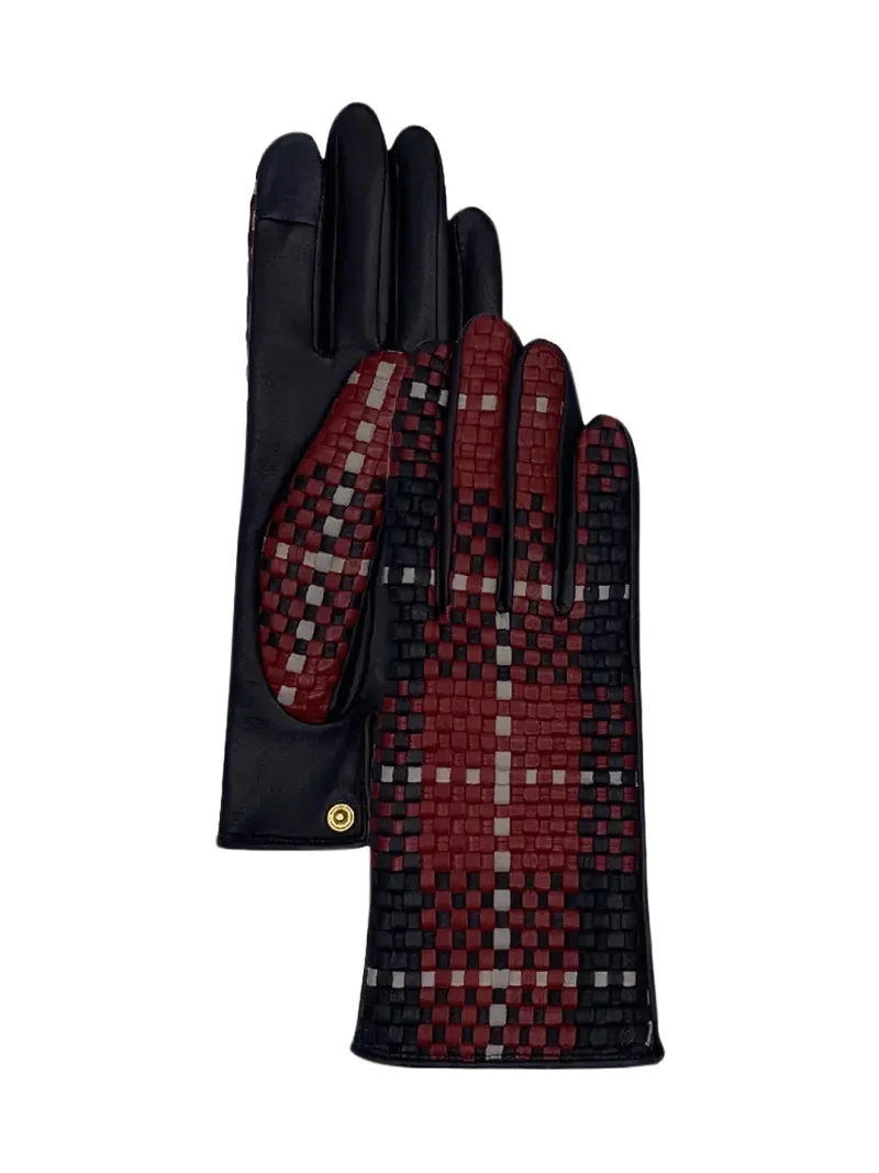 Two-Toned Lambskin Leather Gloves Two-Toned Lambskin Leather Gloves