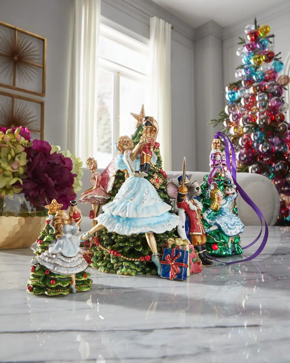 Jay Strongwater Clara and the Nutcracker Glass Christmas Ornament | Thumbnail 4 Jay Strongwater Clara and the Nutcracker Glass Christmas Ornament | Thumbnail 4