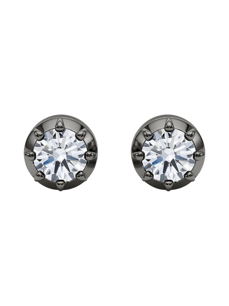 18K Georgian Cut Lab Grown Diamond Stud Earrings, 4.0tcw 18K Georgian Cut Lab Grown Diamond Stud Earrings, 4.0tcw