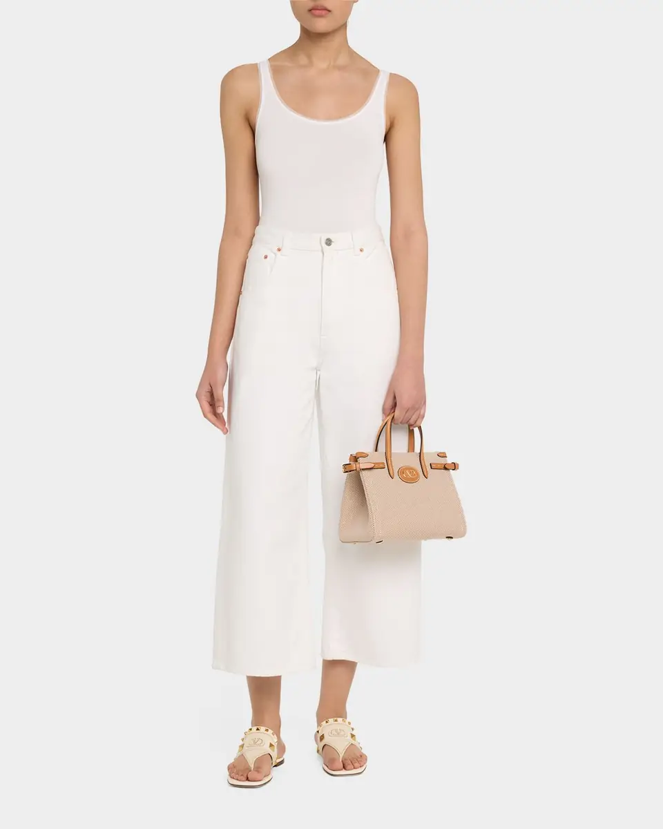 Valentino Garavani Antibes Small Canvas Shopping Tote Bag | Thumbnail 4