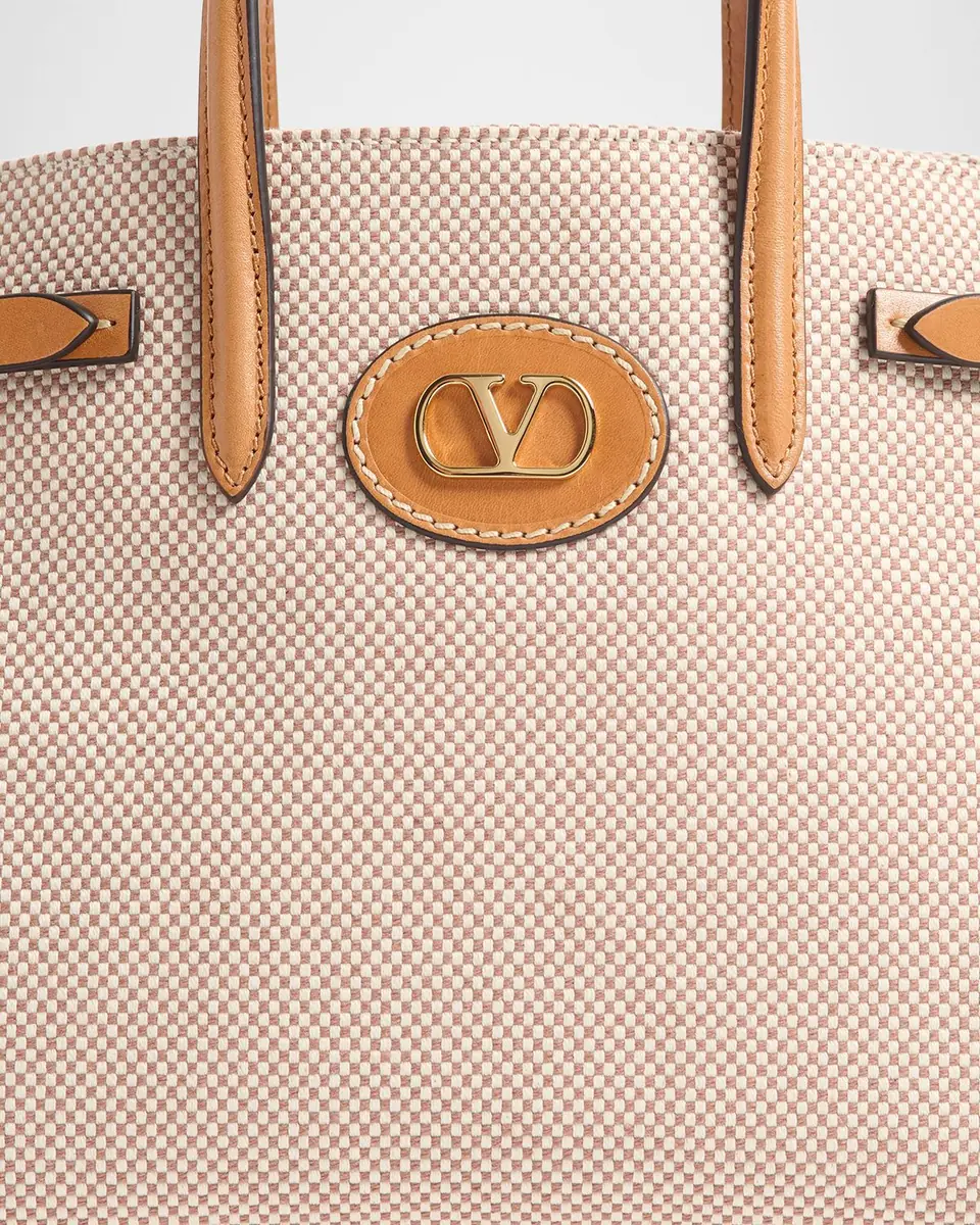 Valentino Garavani Antibes Small Canvas Shopping Tote Bag | Thumbnail 5