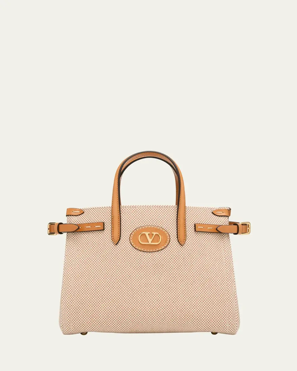 Valentino Garavani Antibes Small Canvas Shopping Tote Bag | Thumbnail 7