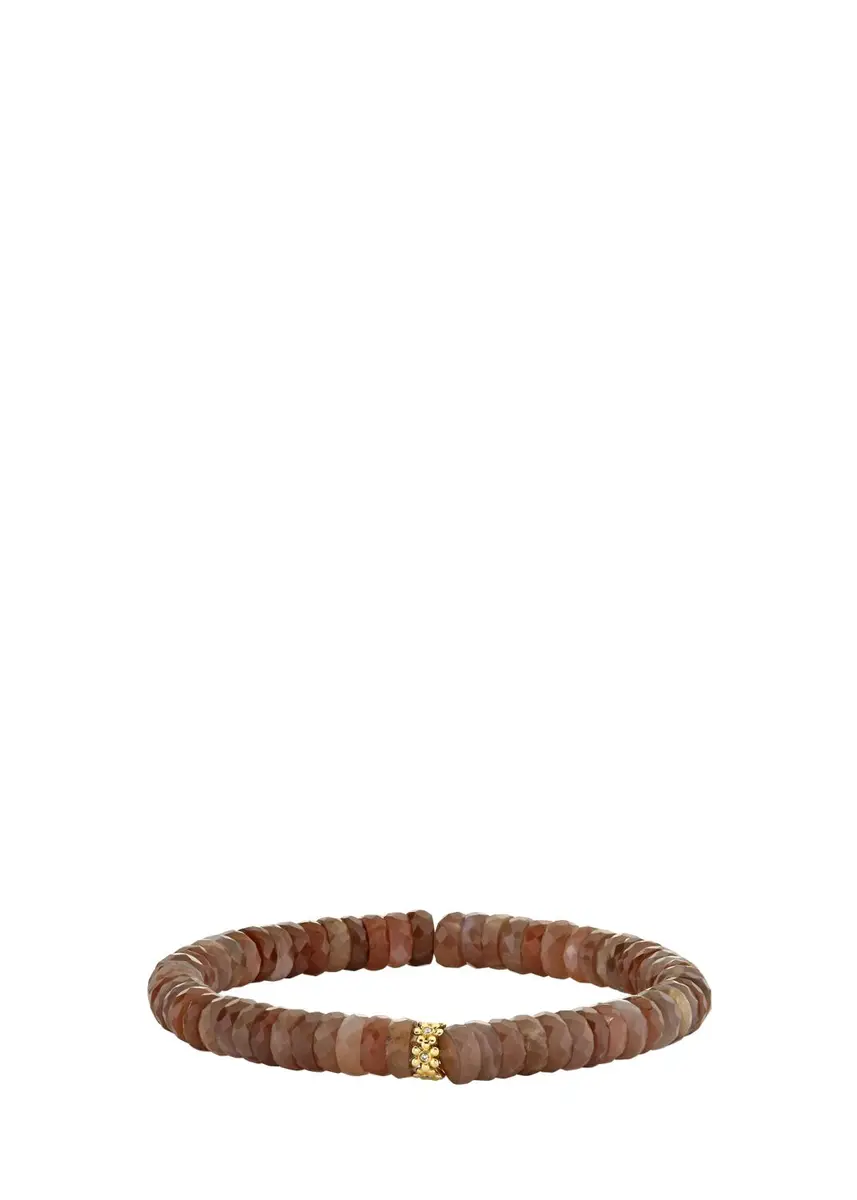 Sydney Evan Beaded Moonstone Bracelet with Tiny Diamond Daisy Charm | Thumbnail 3 Sydney Evan Beaded Moonstone Bracelet with Tiny Diamond Daisy Charm | Thumbnail 3