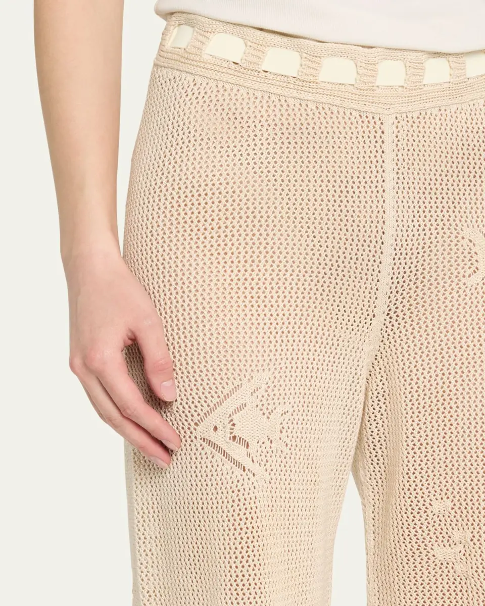 Bode Angel Fish Knit Lace Joggers | Thumbnail 5