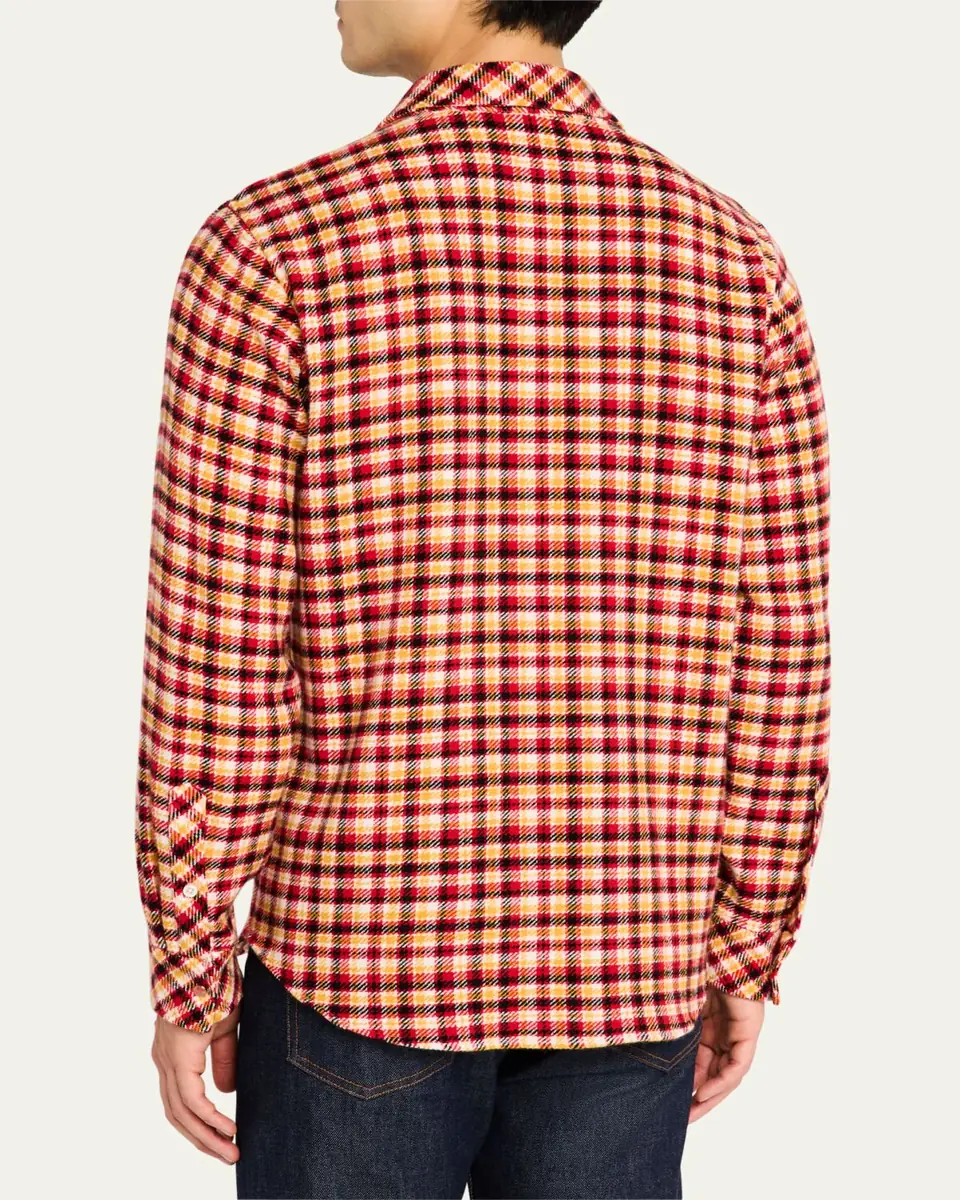 God’s True Cashmere Men's Sunstone Tartan Sport Shirt | Thumbnail 3