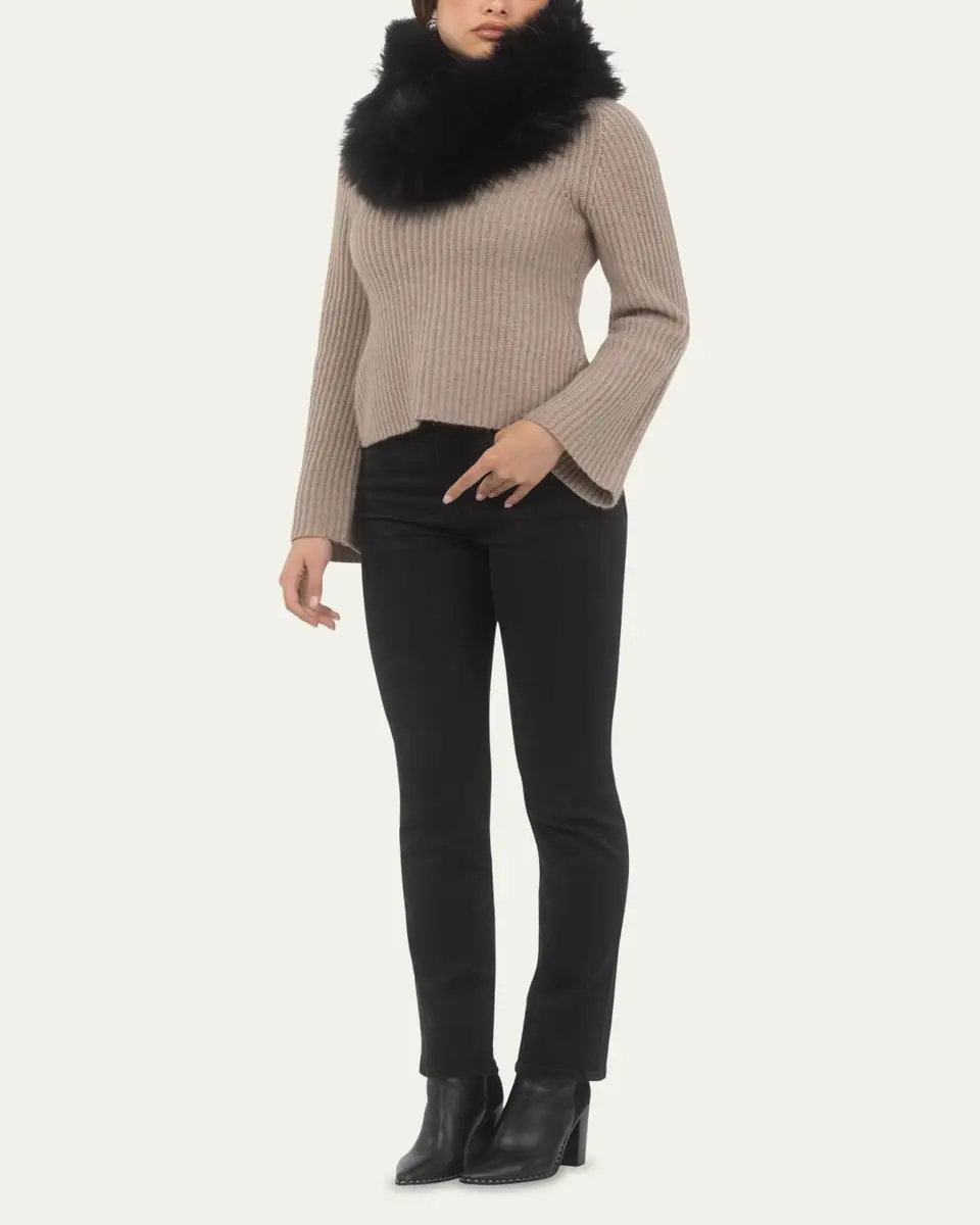 Gorski Select Lamb Shearling Infinity Scarf | Thumbnail 2