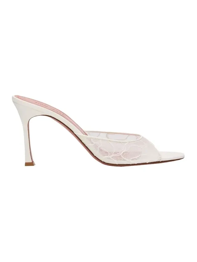 Alexa Lace Stiletto Mule Sandals