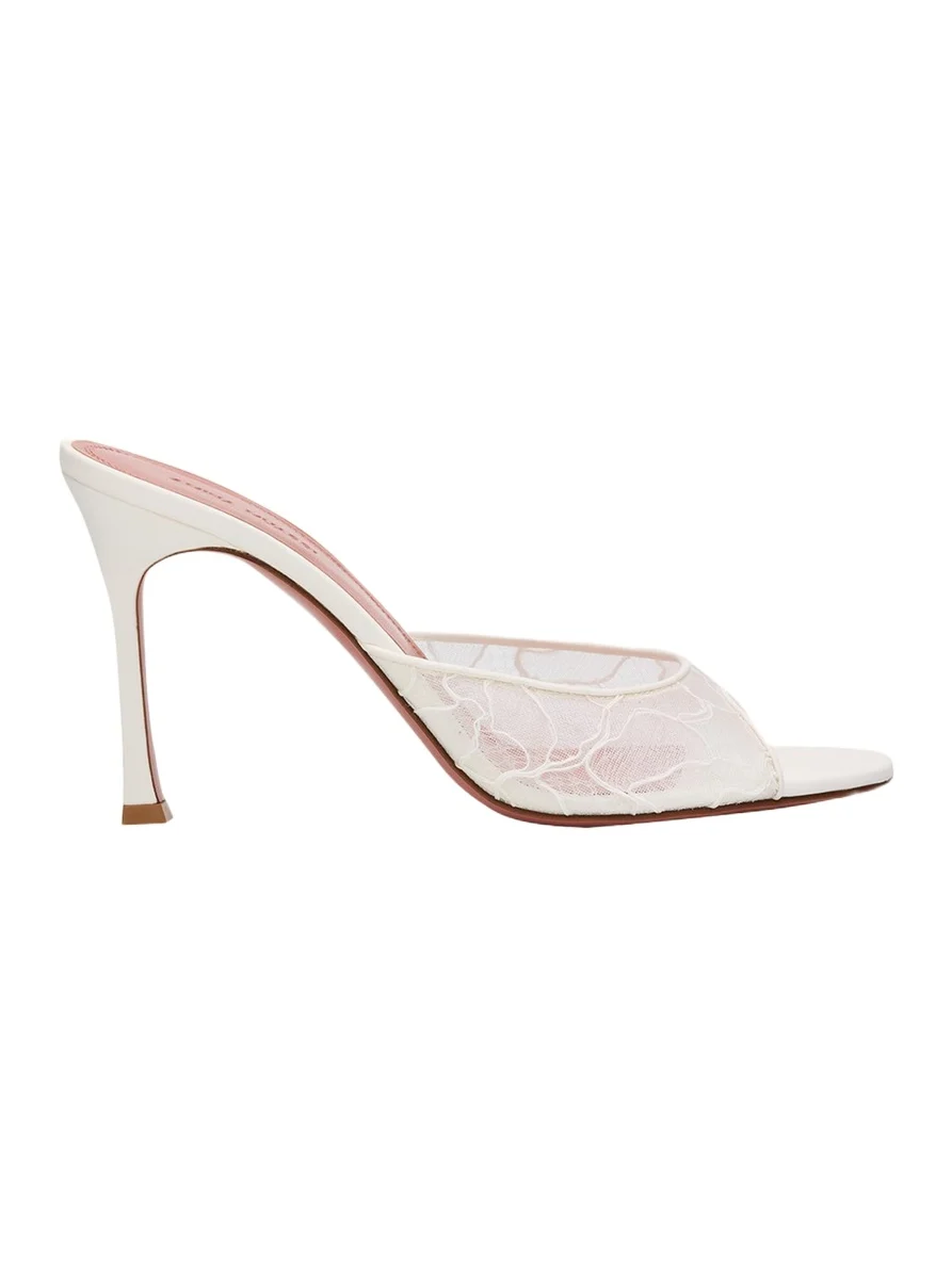 Alexa Lace Stiletto Mule Sandals Alexa Lace Stiletto Mule Sandals