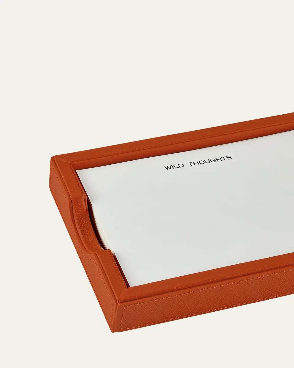 Graphic Image Leather Memo Tray with 100 "Wild Thoughts" Note Cards | Thumbnail 2
