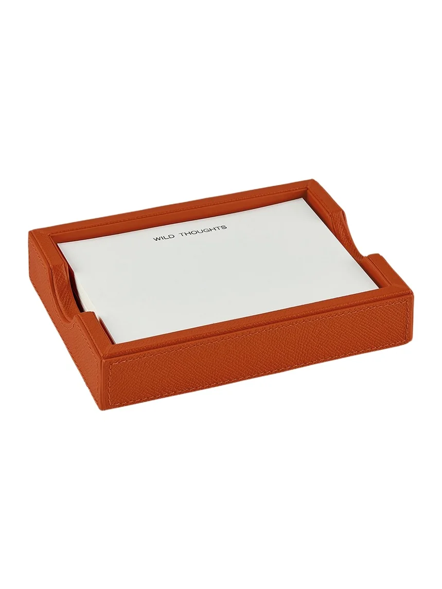 Graphic Image Leather Memo Tray with 100 "Wild Thoughts" Note Cards