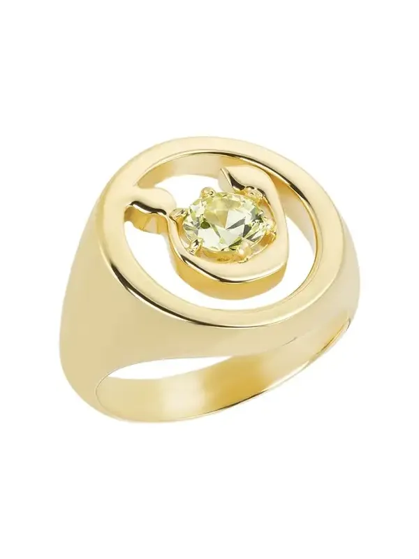 18K Gold Hebrew TET Initial Signet Ring 18K Gold Hebrew TET Initial Signet Ring