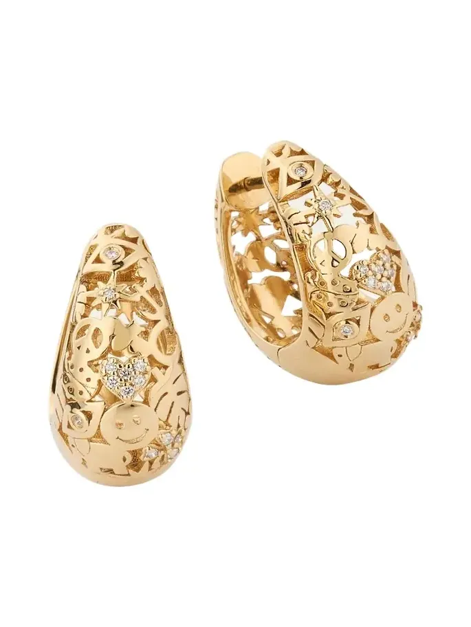 Icon Wallpaper Domed Huggie Earrings Icon Wallpaper Domed Huggie Earrings