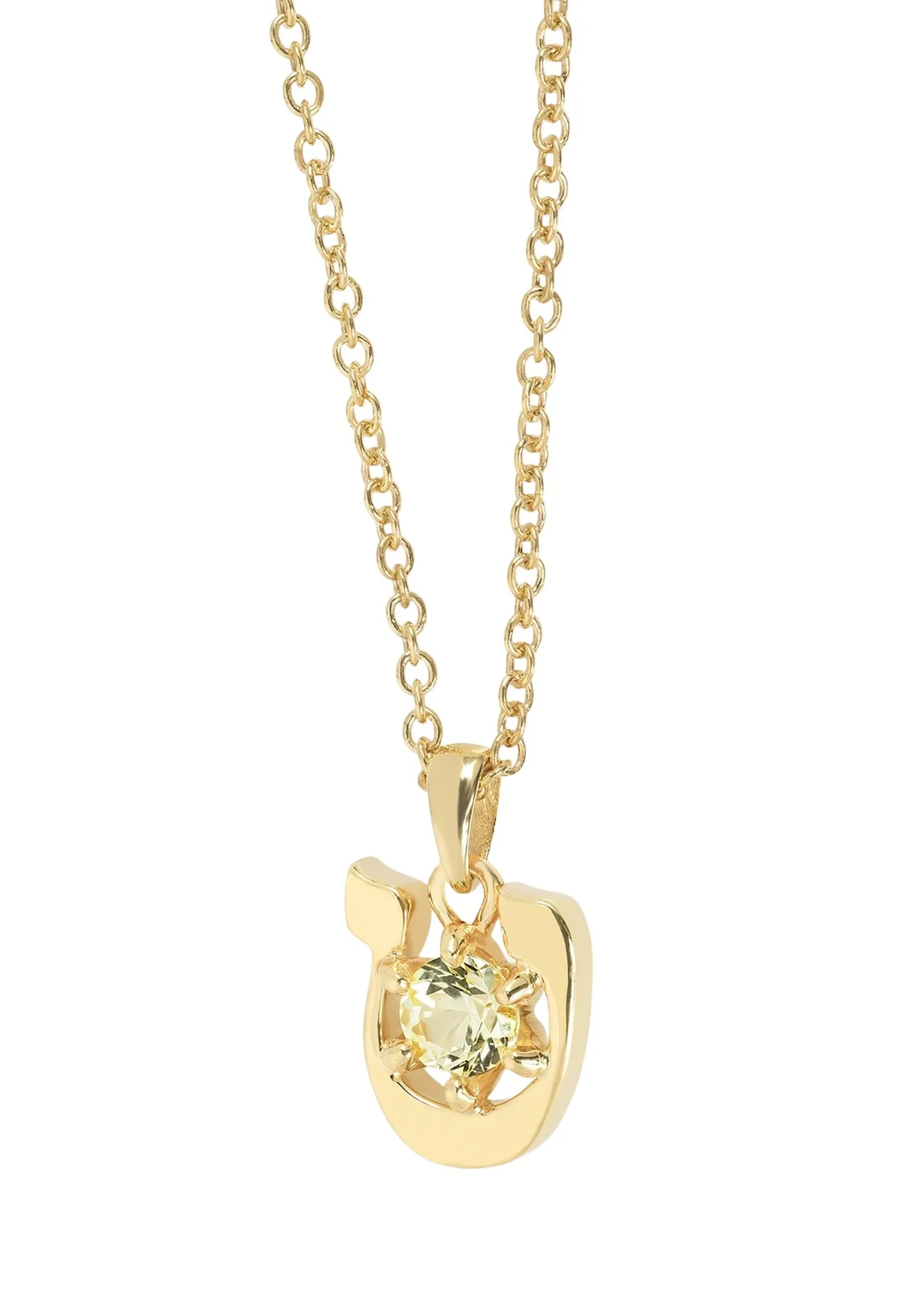 18K Gold Hebrew TET Initial Necklace