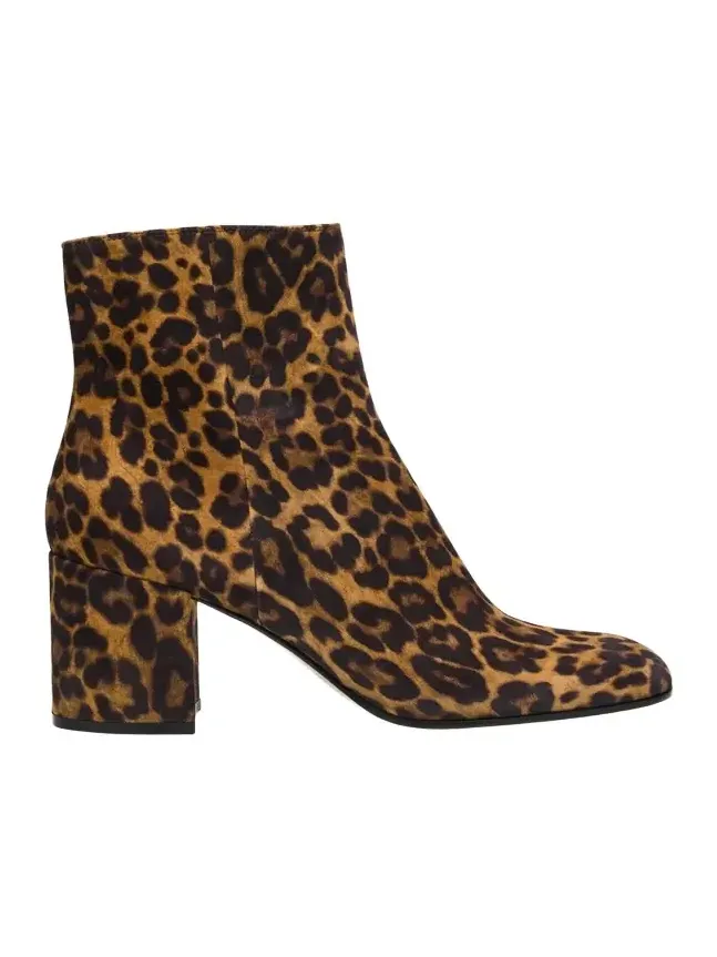 Joelle Leopard Suede Ankle Boots
