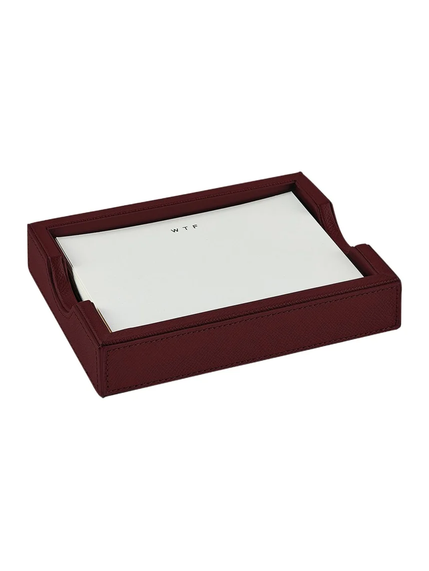 Graphic Image Leather Memo Tray with 100 "WTF" Note Cards