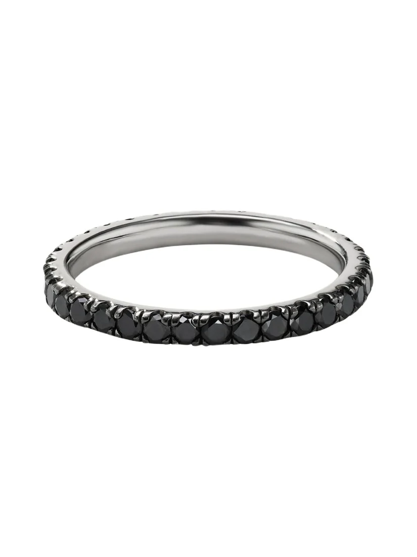 Aaryah Platinum and Black Rhodium Diamond Nero Ring