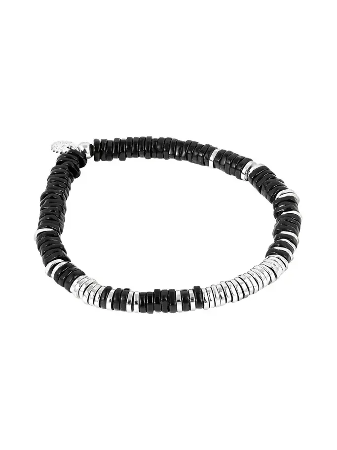 Men's Silver and Agate Constellation Beaded Bracelet Men's Silver and Agate Constellation Beaded Bracelet