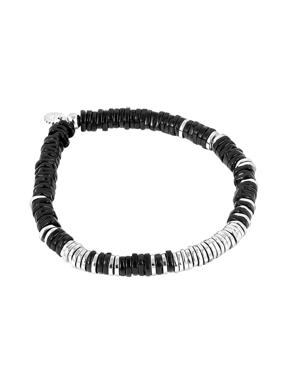 Tateossian Men's Silver and Agate Constellation Beaded Bracelet