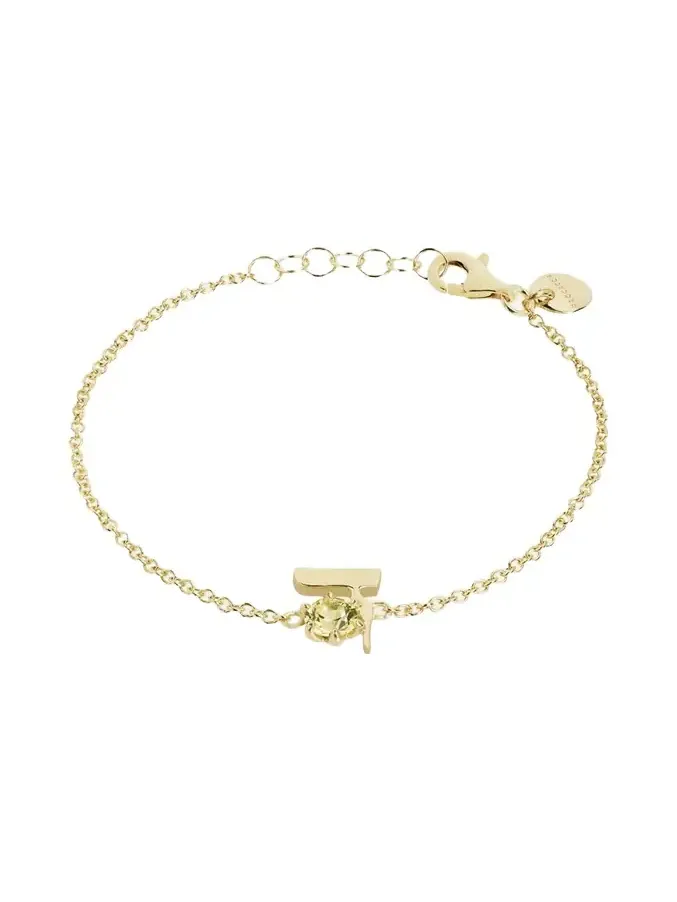 18K Gold Hebrew DALET Initial Bracelet 18K Gold Hebrew DALET Initial Bracelet