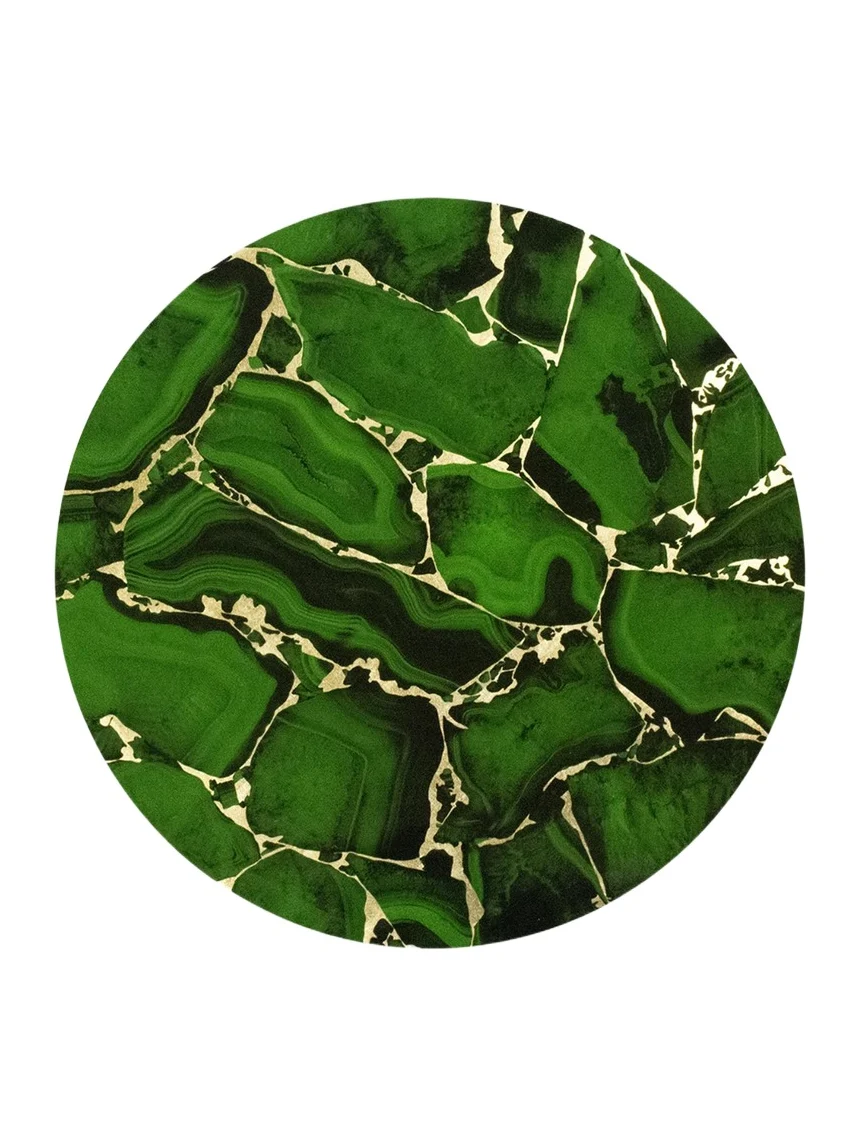 Emerald Stone Lacquer Placemat, 15" Round Emerald Stone Lacquer Placemat, 15" Round