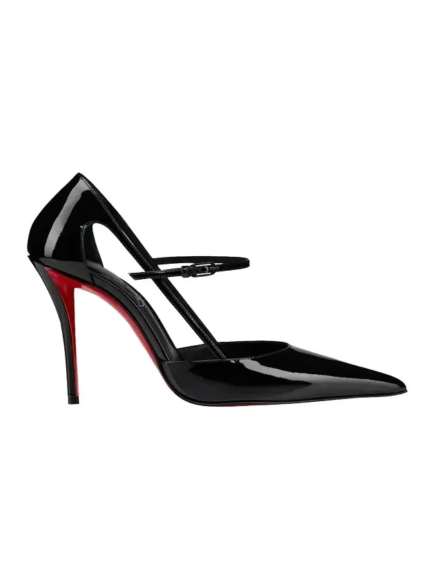 Miss Z Strap Patent Red Sole Pumps Miss Z Strap Patent Red Sole Pumps