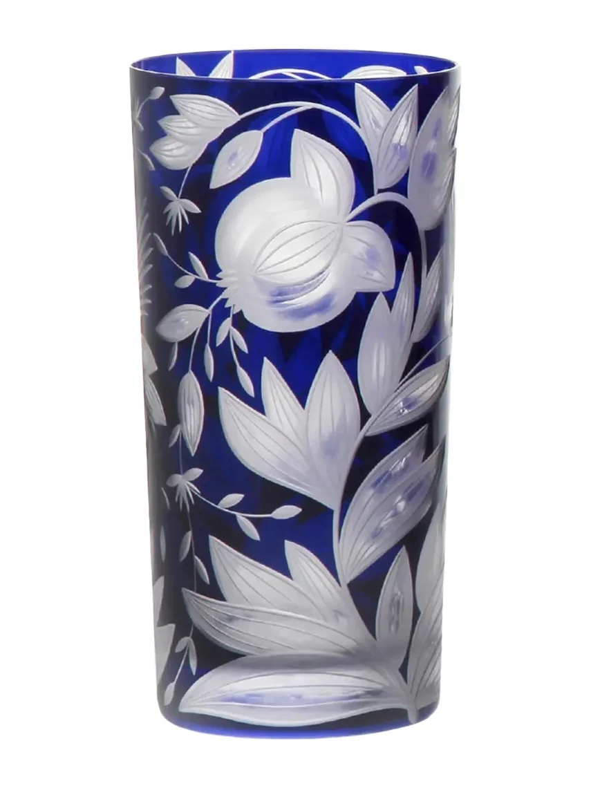 Artel Verdure Ink Blue Crystal Highball Glass, 17.5 oz.