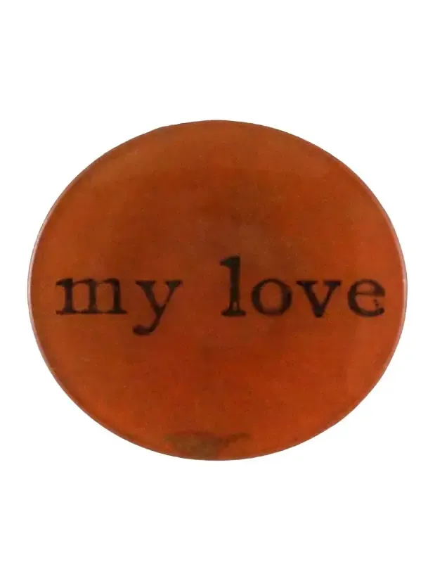 John Derian My Love Red Decorative Plate