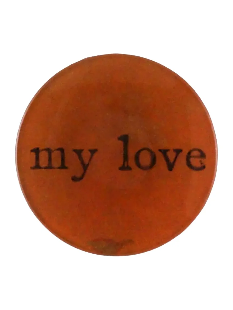 John Derian My Love Red Decorative Plate