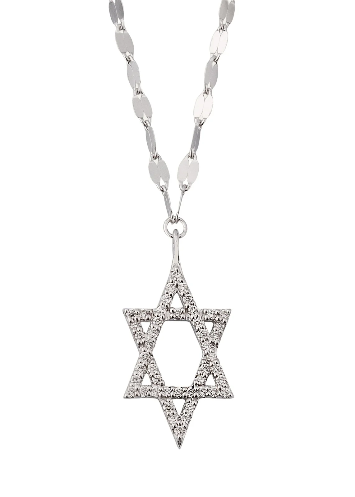 Lana 14K Gold Flawless Star of David Pendant Necklace with Jump Ring, 16-18"L