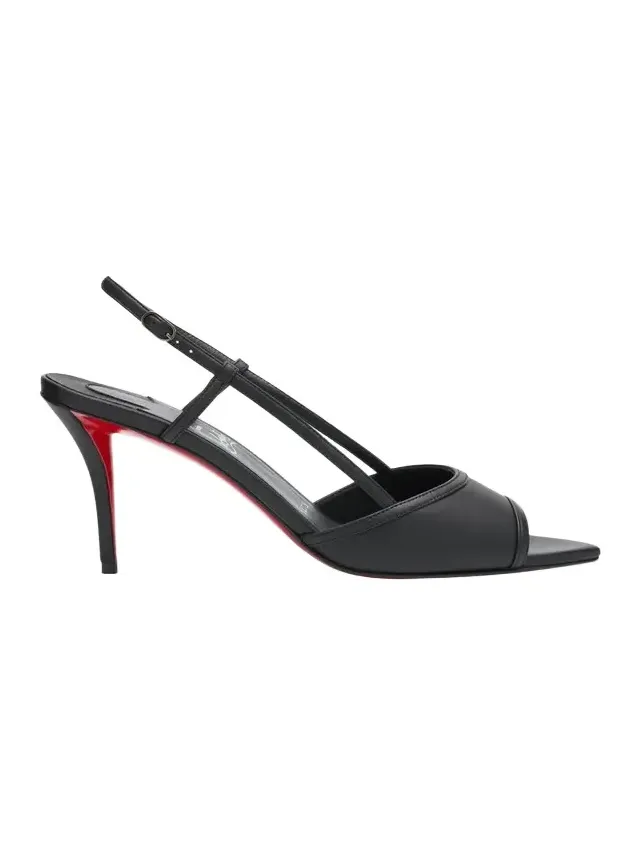 80mm Miss Z Leather Slingback Sandals